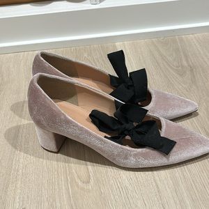 J. Crew tie heels